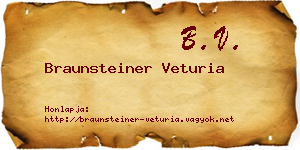 Braunsteiner Veturia névjegykártya